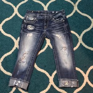 Miss Me signature cropped capris